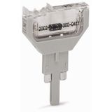 Component plug for carrier terminal blocks 2-pole gray
