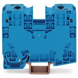 2-conductor through terminal block 35 mm² lateral marker slots blue