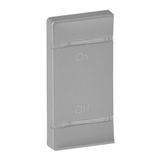 Cover plate Valena Life - ON/OFF marking - left-hand side mounting - aluminium