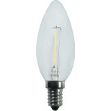 LED Filament Bulb - Candle C35 E14 1W 100lm 2700K Frosted 330°