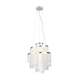 Pomp LED pendant 38 cm chrome/transparent