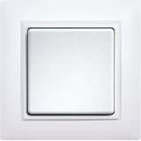 Wireless 2- or 4-way pushbutton 45x45mm Belgium, w/o frame, niko white, without battery and wire