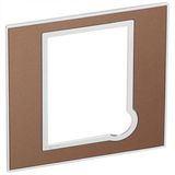 Arteor™ - British standard plate for 13 A fused connection unit - Brushed Metal - Pink Champagne