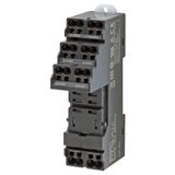 Socket, DIN rail/surface mounting, 8-pin,push-in plus terminals