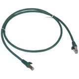 Patch cord RJ45 category 6 F/UTP screened LSZH green 3 meters