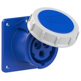 CEE-flanged socket straight  32A 3p 3h IP67