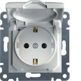 Schuko socket, with white cover