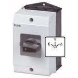 Star-delta switches, T3, 32 A, surface mounting, 4 contact unit(s), Contacts: 8, 60 °, maintained, With 0 (Off) position, 0-Y-D, Design number 8410