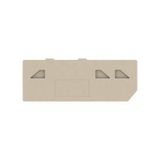 End plate (terminals), 83.3 mm x 2.5 mm, dark beige