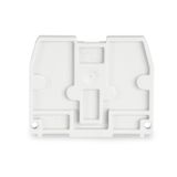 End plate for terminal blocks with snap-in mounting foot 2.5 mm thick