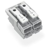 Lighting connector push-button, external without ground contact white