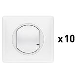 Set of 10 Wireless and socket controls, white, Céliane With Netatmo