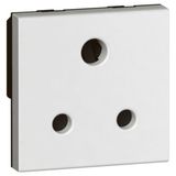 Arteor 2 Pole + Earth 5A British Standard Unswitched Socket Outlet 2 Module White