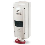 INTERLOCKED SOCKET 3P+N+E IP67 63A 6h