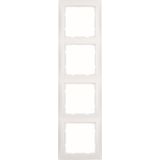 Frame 4gang, S.1, p. white, matt, plastic