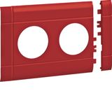 Frontplate 2-gang socket BR 100 red