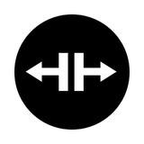 Button plate, flat black, symbol Unclamp