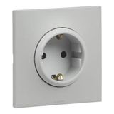 2P+E schuko socket with eclips Urbano screw terminals gray finish