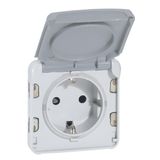 Socket outlet Plexo IP 55 - German std - 2P+E automatic terminals- modular-grey