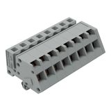 1-conductor female connector, angled CAGE CLAMP® 2.5 mm² gray