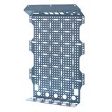 PM3x12RJ mounting plate perforated for socket and adapters rj