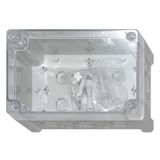 Enclosure ABS, transparent cover, 187x122x90 mm, metric