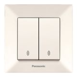 Arkedia Beige Two Gang Switch-Two Way Switch