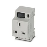 Socket outlet for distribution board Phoenix Contact EO-G/UT/SH/S 250V 13A AC
