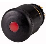 HALT/STOP-Button, RMQ-Titan, Mushroom-shaped, 38 mm, Illuminated with LED element, Pull-to-release function, Black, yellow, RAL 9005