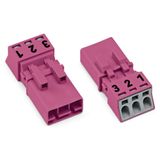 Plug 3-pole Cod. B pink