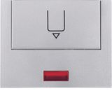 Centre plate imprint f. push-button f. hotel card, redlens, K.5, al. m