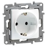 2P+E German standard socket outlet Niloé - with shutters -screw terminals -white