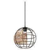 DECOR CAGE GLOBE PENDANT E27 BK LEDV