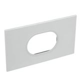 Arteor™ - British standard plate round version 3 modules - Soft Alu