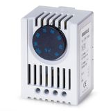 Hygrostat for control cabinet 30-100%, AC 24-230V, 1 changeover contact, 5A humidification or dehumidification