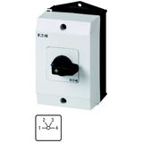 Step switches, T0, 20 A, surface mounting, 2 contact unit(s), Contacts: 4, 60 °, maintained, Without 0 (Off) position, 1-4, Design number 8231