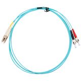 FO Patchcord Duplex LC/ST, 50/125æm OM3, LS0H-3, aqua, 5.0m