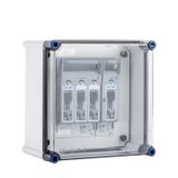Fuse switch enclosure with XNH size 00, 4-pole
