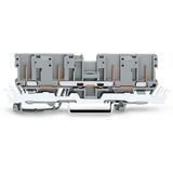 4-pin carrier terminal block with shield contact for DIN-rail 35 x 15