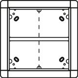 Flush-mounted frame 4 module places square, white