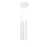 Sandy White Aluminium   LED 7x3 Watt 230 Volt   1260Lm 3000K IP20   D: 40 H: 150 cm Adjustable Height