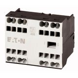 Auxiliary contact module, 4 pole, 1 N/O, 1 N/OE, 1 NC, 1 NCL, Front fixing, Spring-loaded terminals, DILE(E)M…-C, DILER…-C
