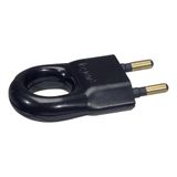 2P plug - 6 A - plastic with extraction ring - black - gencod labelling