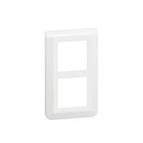 PLATE 2X2 MODULES WHITE VERTICAL MOUNTING INT 57 MM