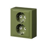 402EA-05 Socket outlet Protective contact (SCHUKO) Green - Impressivo