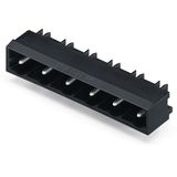 THR male header 1.0 x 1.0 mm solder pin angled black