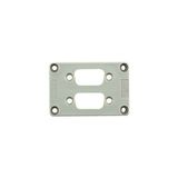 Adapter plate (industrial connector), Plastic, Colour: grey, Size: 3