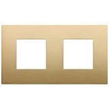 Plate 4M (2+2x71) metal brushed brass