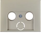 Centre plate for aerial soc. 2-/3hole, K.5, stainless steel, metal mat