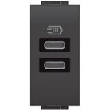 LL - USB type C+C charger 1m anthracite